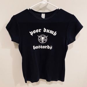 Black punk rock T-shirt